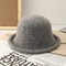 Women Winter Wool Fedora Hat Knitted British Rolled Brim Topper