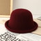 Women Winter Wool Fedora Hat Knitted British Rolled Brim Topper