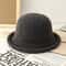 Women Winter Wool Fedora Hat Knitted British Rolled Brim Topper