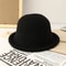 Women Winter Wool Fedora Hat Knitted British Rolled Brim Topper