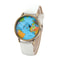 World Map Denim Strap Watch Casual Quartz Travel Wristwatch For Men And Women 0