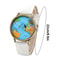 World Map Denim Strap Watch Casual Quartz Travel Wristwatch For Men And Women 1