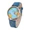 World Map Denim Strap Watch Casual Quartz Travel Wristwatch For Men And Women 4