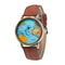 World Map Denim Strap Watch Casual Quartz Travel Wristwatch For Men And Women 6