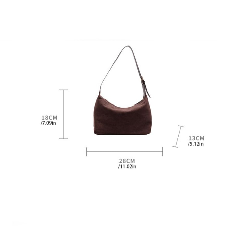 Large Capacity Suede Shoulder Bag Korean Style Hobo Tote For Women 8