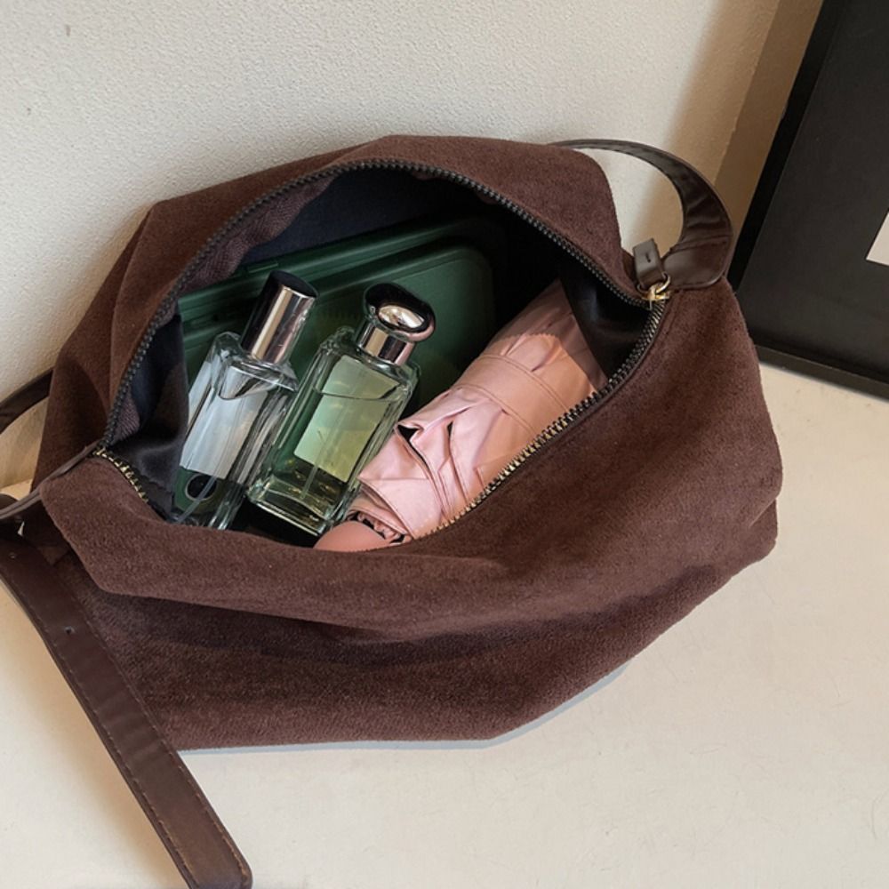 Large Capacity Suede Shoulder Bag Korean Style Hobo Tote For Women 5