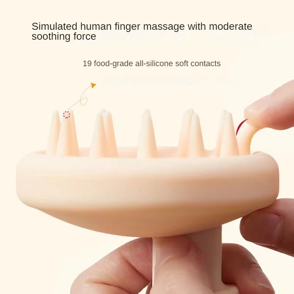 Silicone Scalp Massage Brush Hair Shampoo Comb For Wet And Dry Use 2