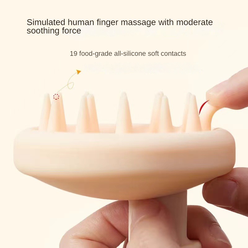 Silicone Scalp Massage Brush Hair Shampoo Comb For Wet And Dry Use 2
