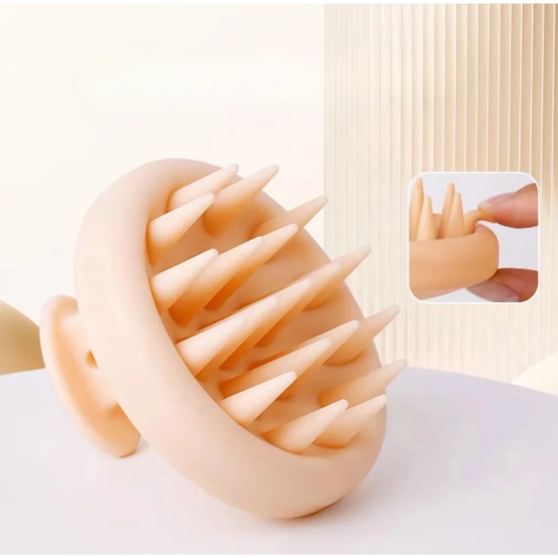 Silicone Scalp Massage Brush Hair Shampoo Comb For Wet And Dry Use 3
