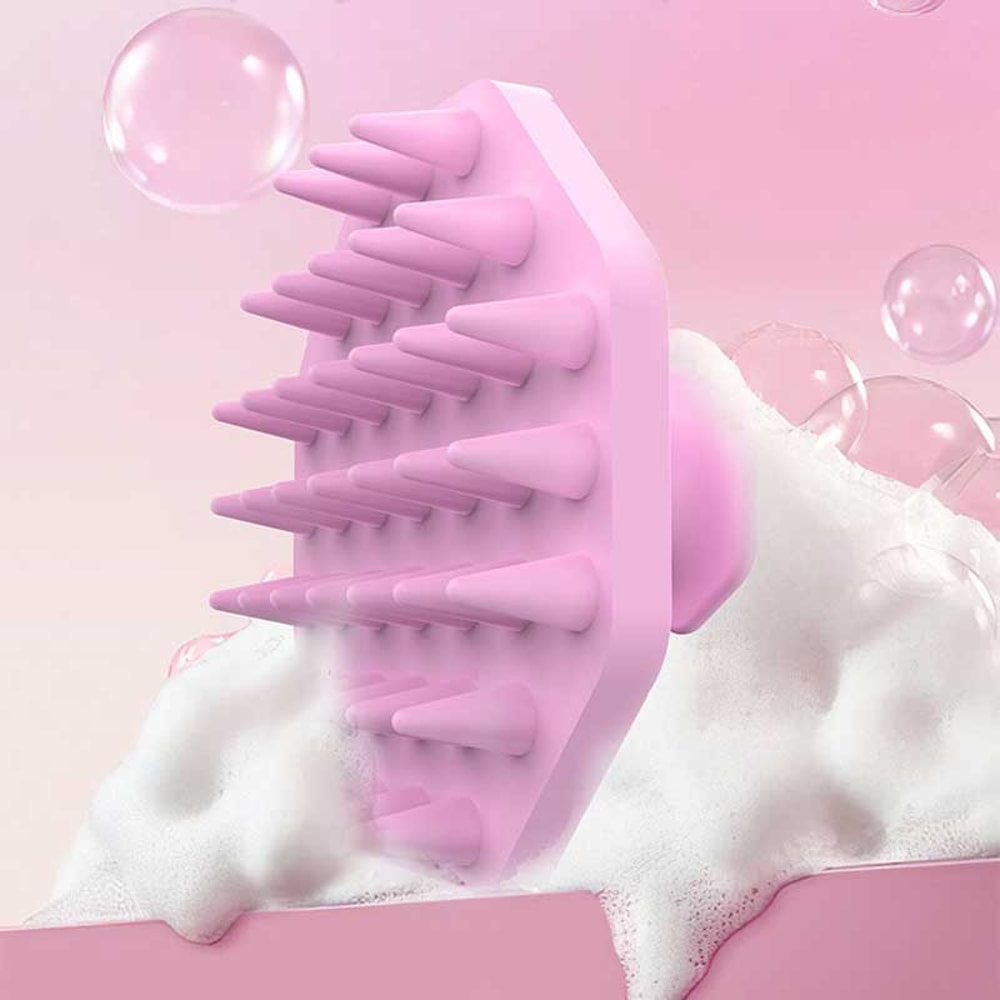 Silicone Scalp Massager Brush For Hair Growth And Deep Shampoo Cleansing 0