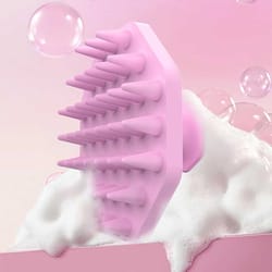 silicone scalp massager brush for hair growth and deep shampoo cleansing