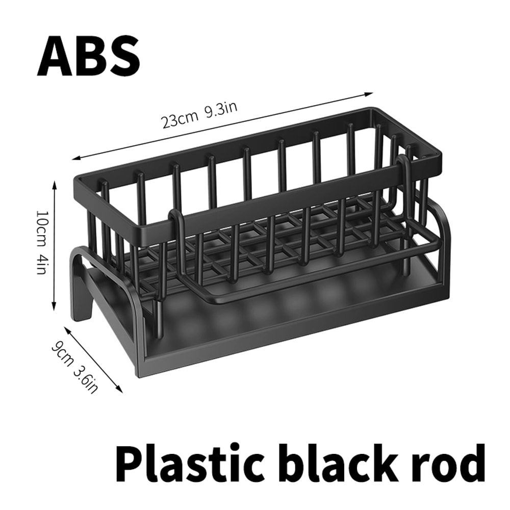 Stainless Steel Sink Organizer Rack With Sponge Holder And Dishcloth Drain Storage 4