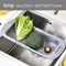 Adjustable Sink Drain Basket Multifunctional Kitchen Storage Rack with Retractable Design