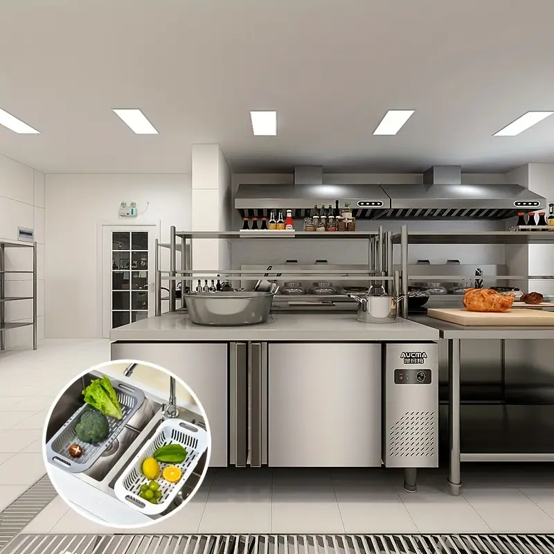 Adjustable Sink Drain Basket Multifunctional Kitchen Storage Rack with Retractable Design