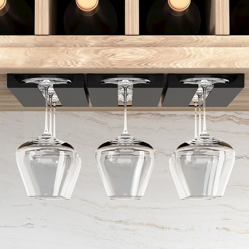 Under Cabinet Wine Glass Holder Space Saving Hanging Rack For Stemware 2