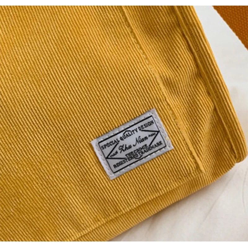 Corduroy Tote Shoulder Bag For Women Large Capacity Crossbody Handbag 3