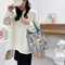 Cute Cat Pattern Tote Bag For Women Retro Top Handle Handbag Mommy Bag 0