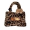 Hello Kitty Leopard Print Plush Shoulder Bag Cute Girls Handbag Lightweight Fashion Purse