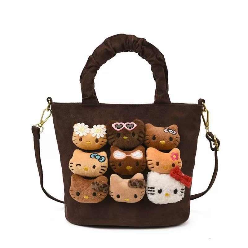 Hello Kitty Leopard Print Messenger Bag Cute Vintage Crossbody Backpack Purse 4