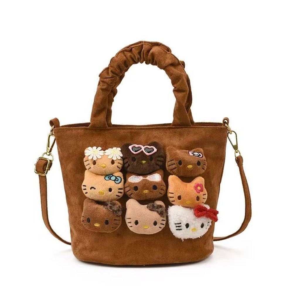 Hello Kitty Leopard Print Messenger Bag Cute Vintage Crossbody Backpack Purse 3