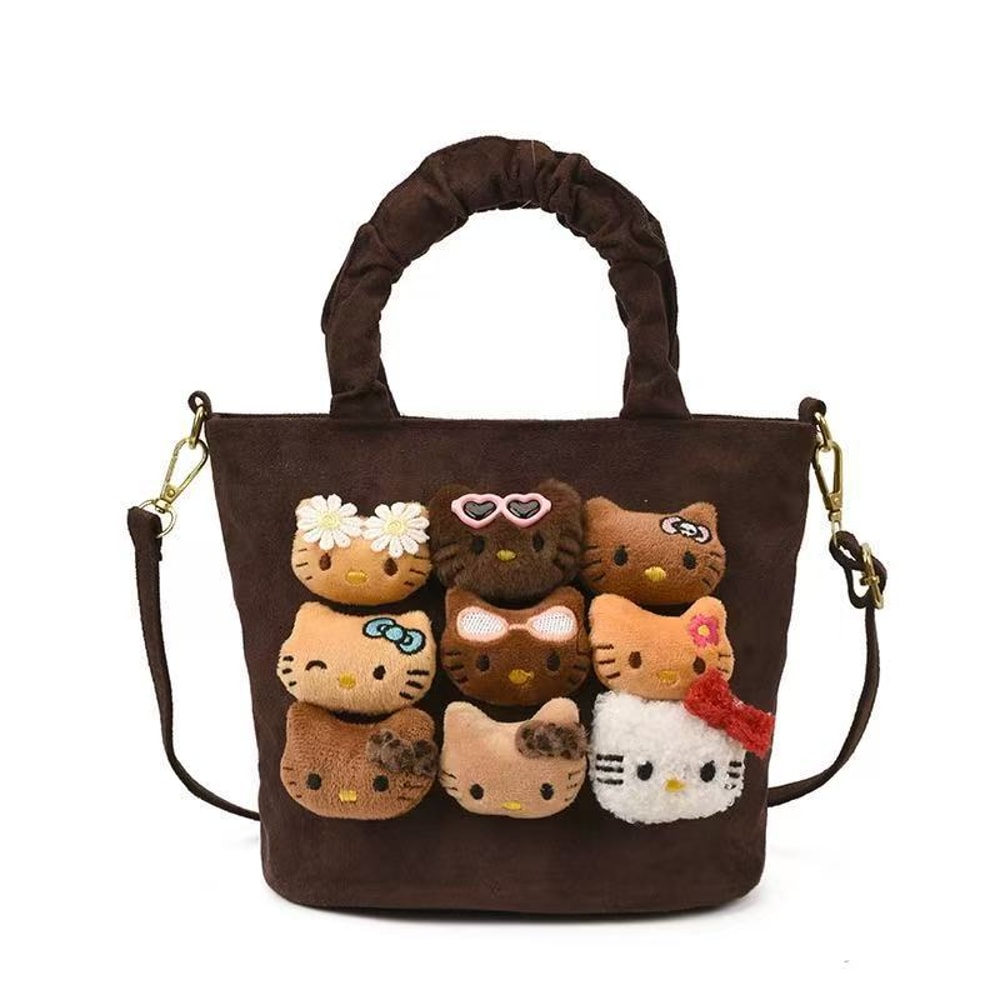 Hello Kitty Leopard Print Messenger Bag Cute Vintage Crossbody Backpack Purse 5