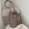 Leopard Print Canvas Tote Bag Large Capacity Stylish Shoulder Shopping Bag 4