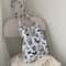Leopard Print Canvas Tote Bag Large Capacity Stylish Shoulder Shopping Bag 6