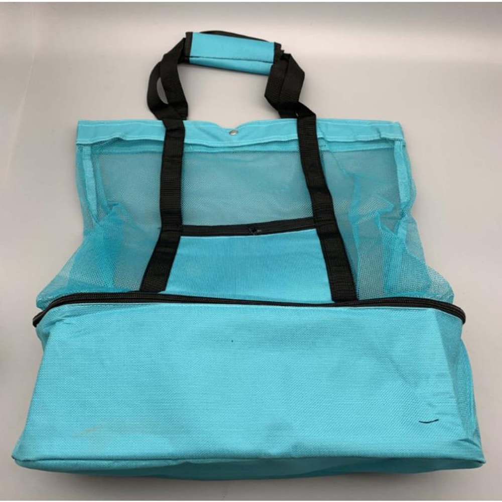 Large Mesh Beach Cooler Bag Insulated Picnic Tote For Food And Drinks 2