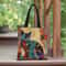 Floral Cat Canvas Tote Bag Aesthetic Shoulder Bag For School Shopping And Everyday Use 1