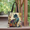Floral Cat Canvas Tote Bag Aesthetic Shoulder Bag For School Shopping And Everyday Use 6