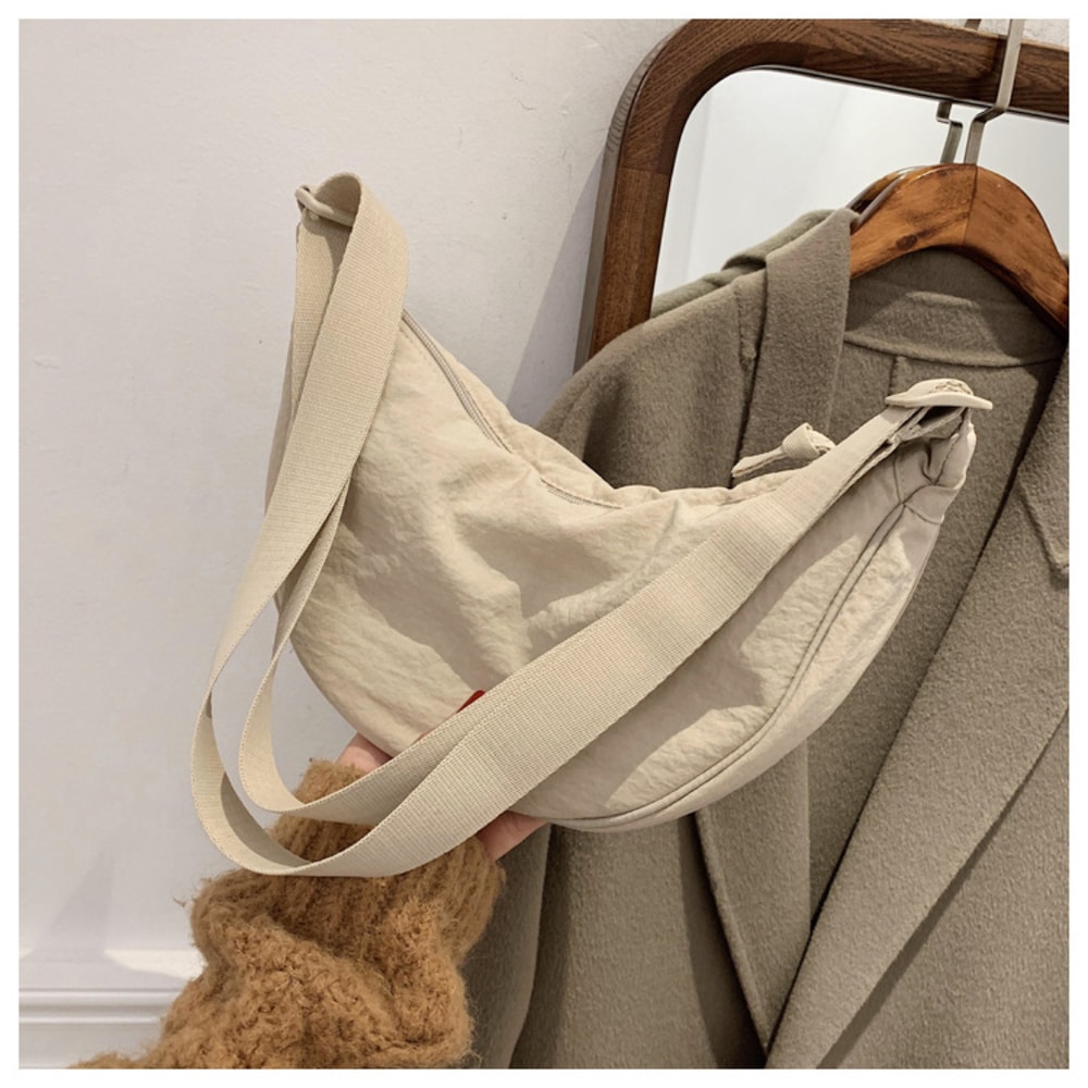 Large Capacity Nylon Hobo Crossbody Bag Lightweight Designer Shoulder Tote for Women