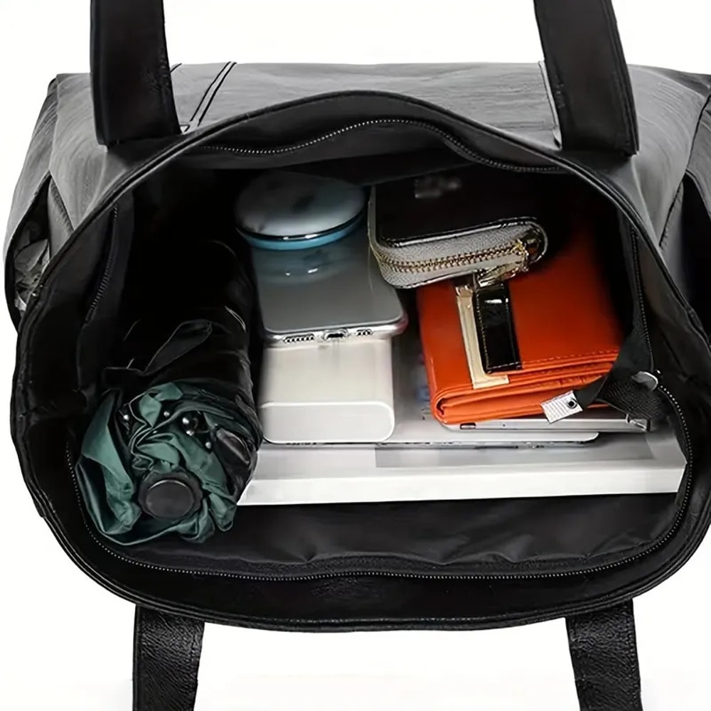 Large Capacity Canvas Tote Bag Women Vintage Shoulder Work and Travel Handbag