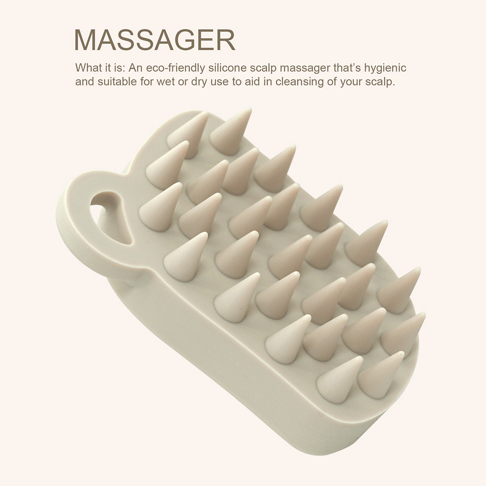 Silicone Scalp Massage Brush Shampoo Exfoliating Hair Cleanser Tool 3