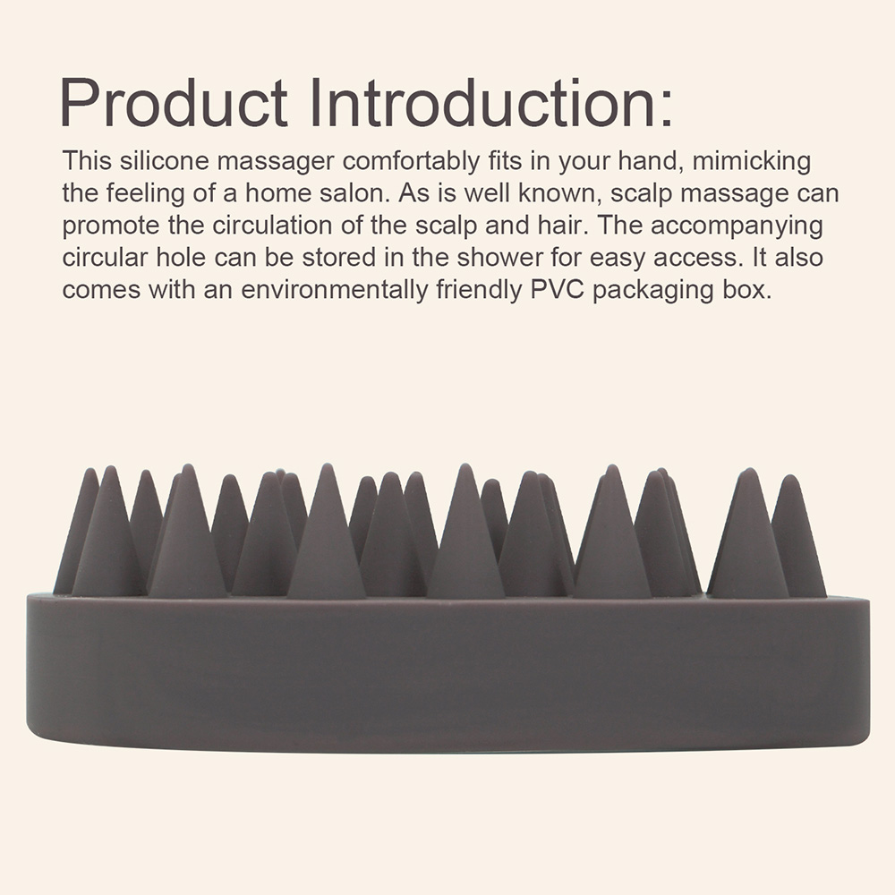 Silicone Scalp Massage Brush Shampoo Exfoliating Hair Cleanser Tool 4