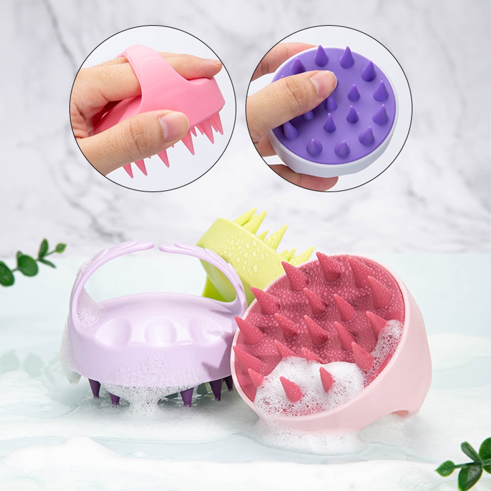 Silicone Scalp Massager Shampoo Brush Soft Hair Cleanse And Relaxation Tool 1
