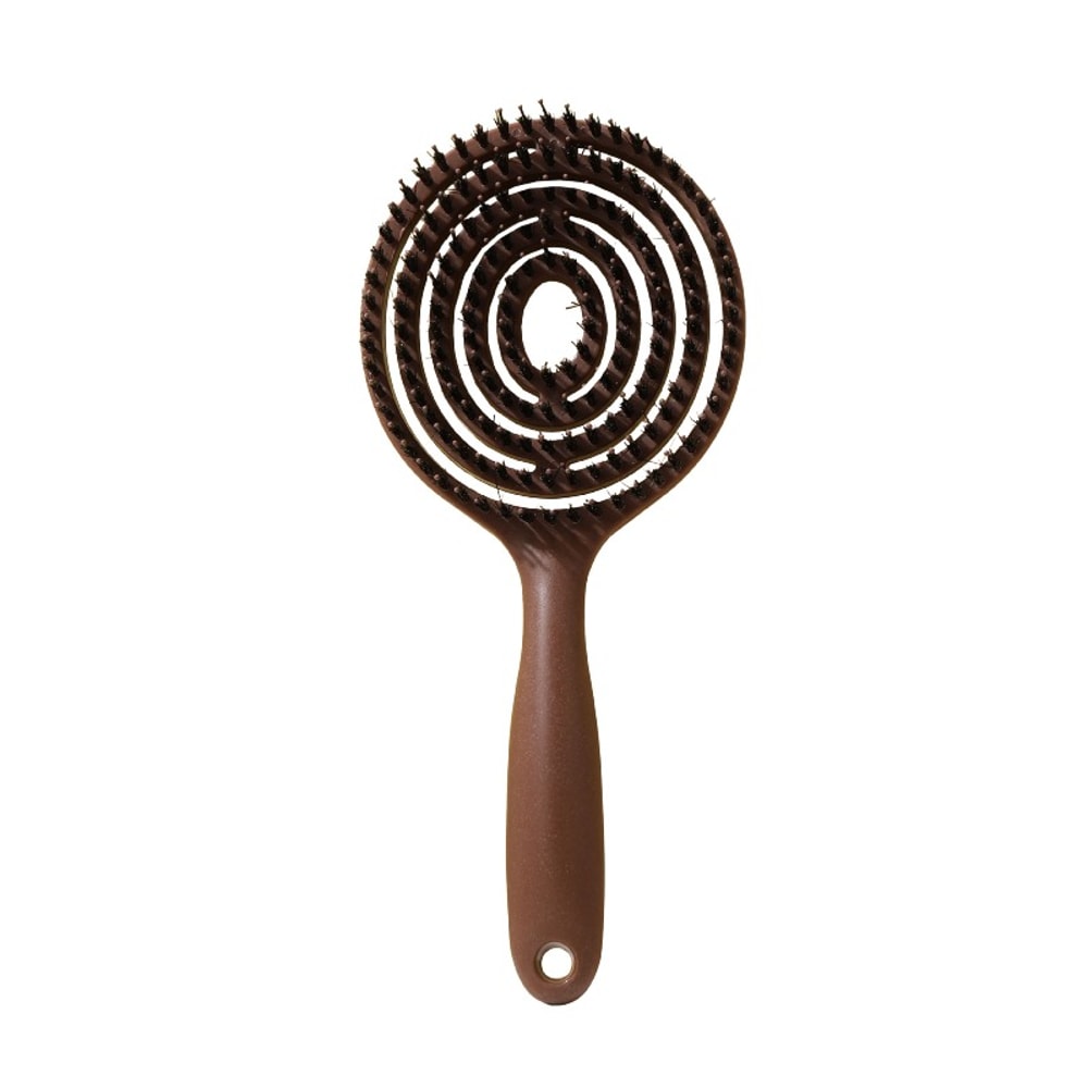 Boar Bristle Round Hair Brush For Volume Detangling And Scalp Massage Styling Tool 5