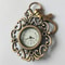 Retro Flower Pendant Watch Necklace Cute Quartz Jewelry Timepiece for Women and Students