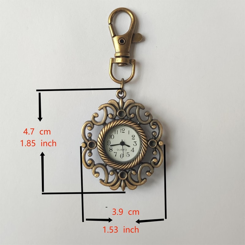 Retro Flower Pendant Watch Necklace Cute Quartz Jewelry Timepiece for Women and Students
