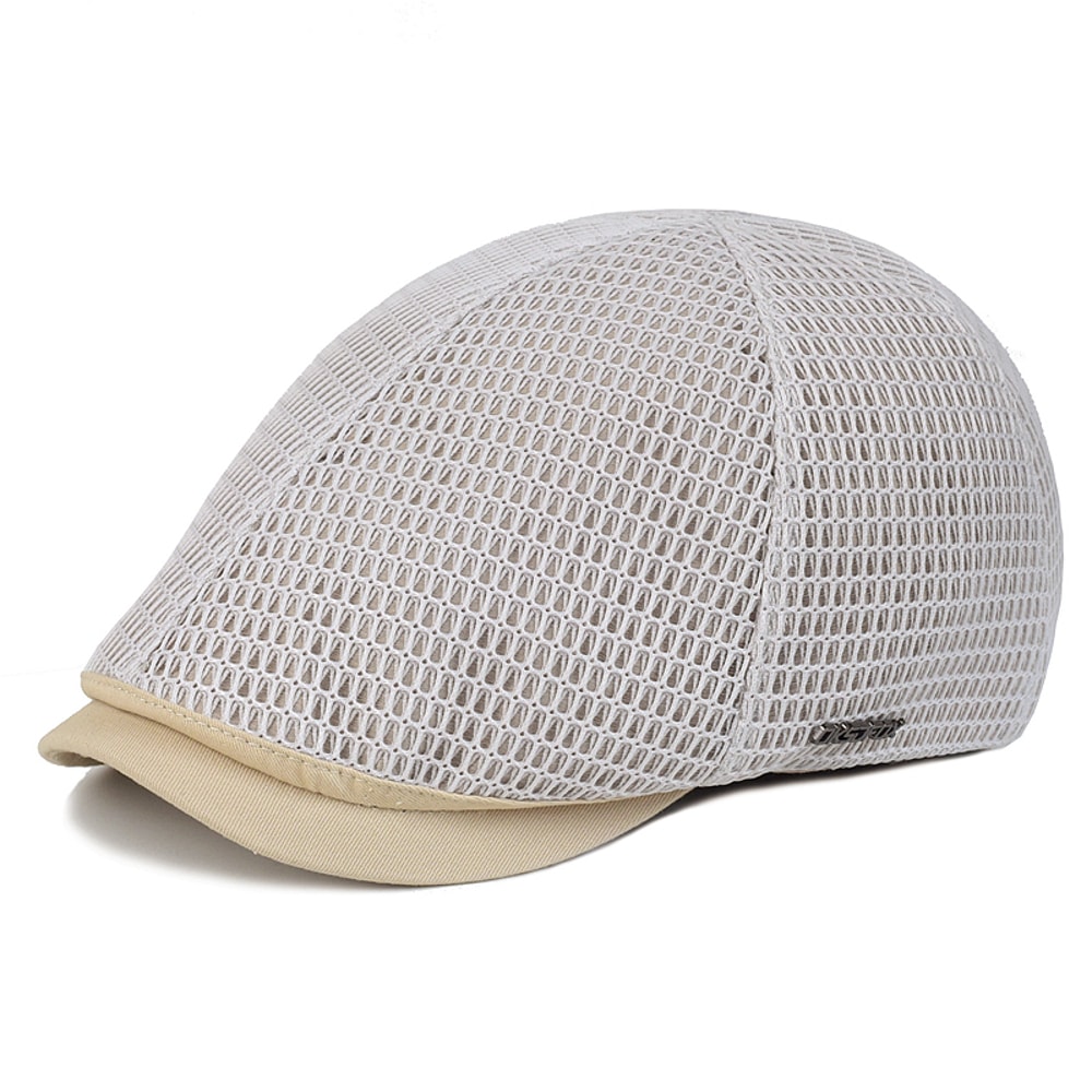 Breathable Mesh Newsboy Cap Lightweight Summer Flat Golf Hat For Men And Women 2