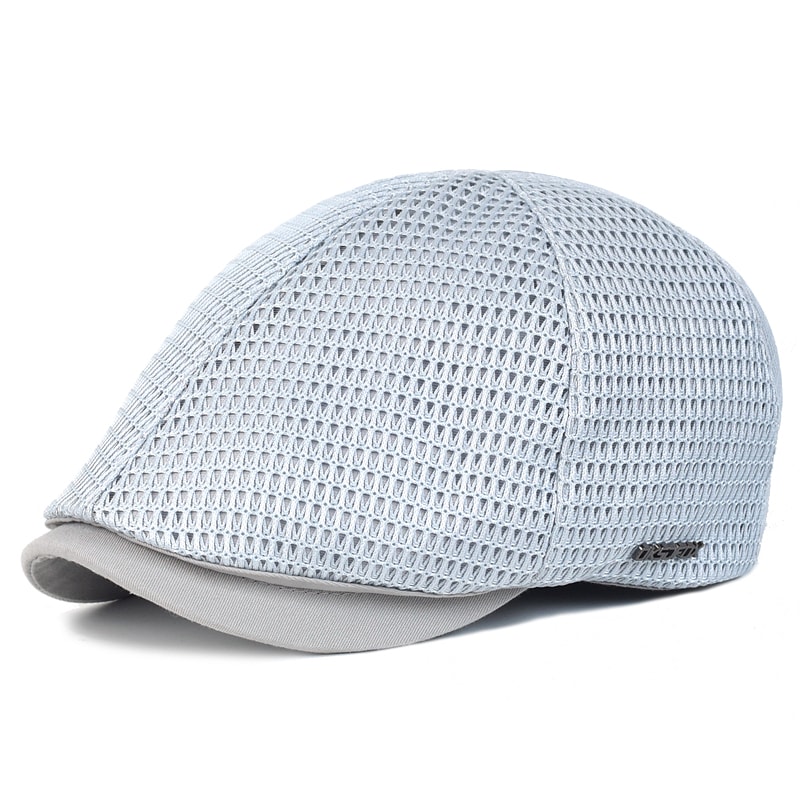 Breathable Mesh Newsboy Cap Lightweight Summer Flat Golf Hat For Men And Women 0