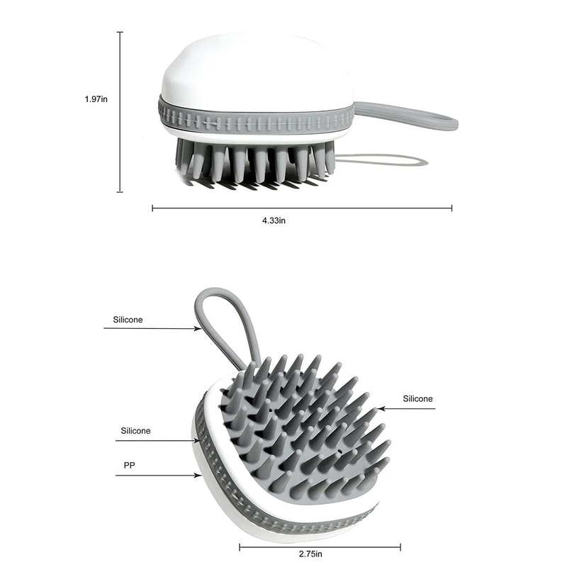 Silicone Scalp Massager Shampoo Brush Dandruff Removal Hair Scrubber 2