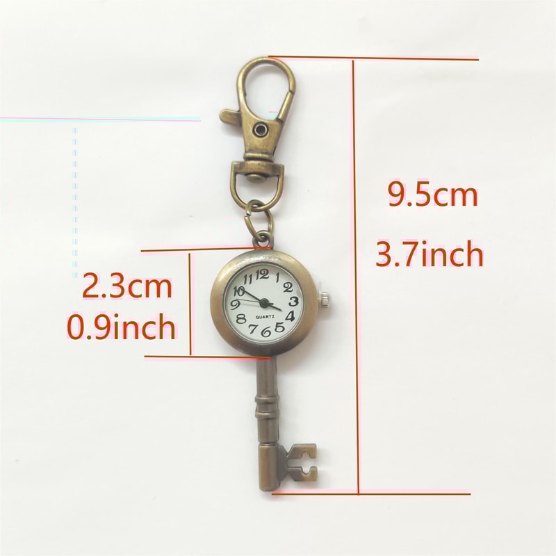 Vintage Keychain Pocket Watch Bronze Dream Key Quartz Mini Watch 2