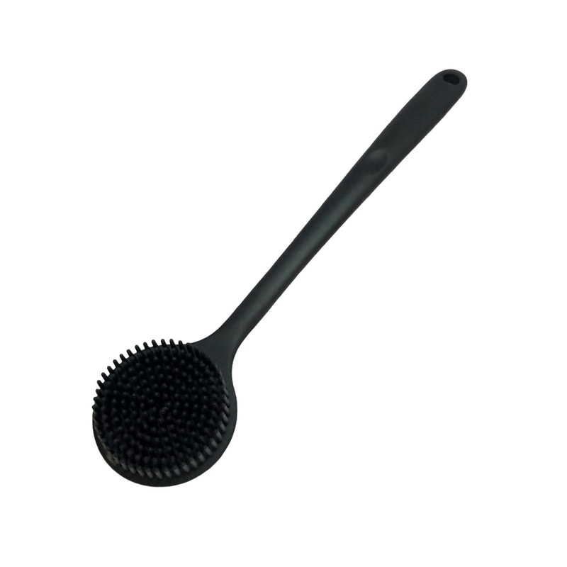 Silicone Back Scrubber Brush Long Handle Exfoliating Body Cleanser And Massager 5