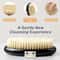 Natural Bristle Dry Body Brush For Lymphatic Drainage Exfoliating Skin Care Tool 1