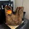 Leopard Print Canvas Tote Bag For Women Large Casual Shoulder Handbag 0