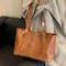 Retro Shoulder Bag Large Capacity Tote PU Leather Handbag For Women 2