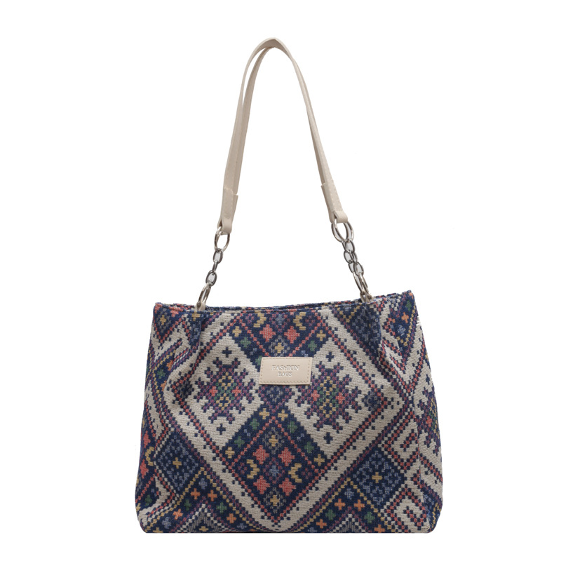 Eco Chic Canvas Tote Bag Large Capacity Shoulder Handbag For Daily Use 0