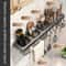 Wall Mounted Magnetic Knife Rack Organizer No Drill Kitchen Storage Holder
