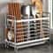 Wall Mounted Utensil Holder No Drill Stainless Steel Space Saving Kitchen Rack 0