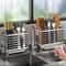 Wall Mounted Utensil Holder No Drill Stainless Steel Space Saving Kitchen Rack 2